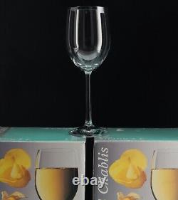 Lot of 8 (2 boxes of 4) Rare Ruhr Kristall Crystal Wine Glasses 13.5oz S100 5488