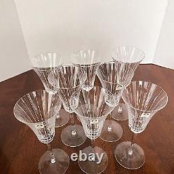 Lot of 8 Sasaki SAS16 Crystal Wine Glasses 7-7/8 Tall