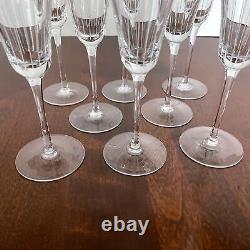 Lot of 8 Sasaki SAS16 Crystal Wine Glasses 7-7/8 Tall