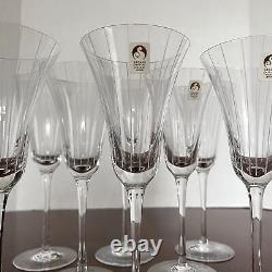 Lot of 8 Sasaki SAS16 Crystal Wine Glasses 7-7/8 Tall