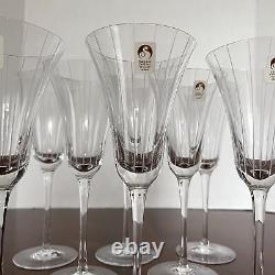 Lot of 8 Sasaki SAS16 Crystal Wine Glasses 7-7/8 Tall