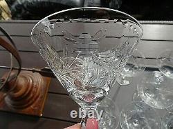Lot of 8 Signed HAWKES Crystal HAW41 Champagne Tall Sherbet Wine Goblets Stem