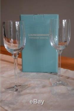 Louise Kennedy Earth star Crystal wine glasses 4 sets of 2 (8 in total)