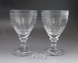 Lovely Pair Signed William Yeoward Gloria Crystal Water Goblets Wine Glasses