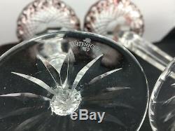 Lovely Pair of Waterford Crystal Clarendon Ruby Hock Wine Glasses SU142