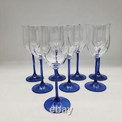 MARQUIS By WATERFORD VINTAGE 8.5 Blue Stem Tulip Wine Glasses SET OF 8