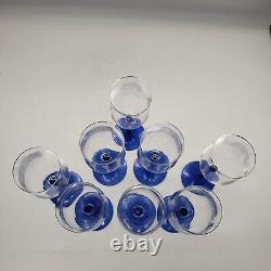 MARQUIS By WATERFORD VINTAGE 8.5 Blue Stem Tulip Wine Glasses SET OF 8