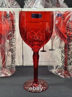 MARQUIS by WATERFORD Brookside Red Crystal Wine Glasses 8.5 Set of 4 Lot Of 3
