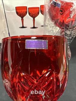 MARQUIS by WATERFORD Brookside Red Crystal Wine Glasses 8.5 Set of 4 Lot Of 3