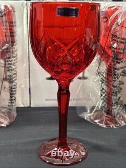 MARQUIS by WATERFORD Brookside Red Crystal Wine Glasses 8.5 Set of 4 Lot Of 3