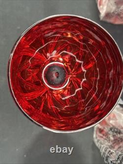 MARQUIS by WATERFORD Brookside Red Crystal Wine Glasses 8.5 Set of 4 Lot Of 3