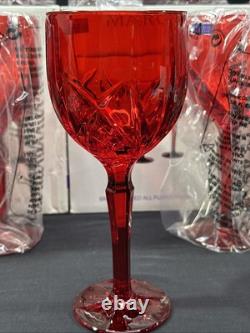 MARQUIS by WATERFORD Brookside Red Crystal Wine Glasses 8.5 Set of 4 Lot Of 3