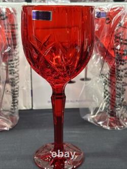MARQUIS by WATERFORD Brookside Red Crystal Wine Glasses 8.5 Set of 4 Lot Of 3