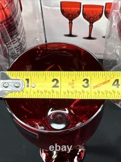 MARQUIS by WATERFORD Brookside Red Crystal Wine Glasses 8.5 Set of 4 Lot Of 3