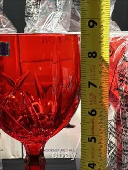 MARQUIS by WATERFORD Brookside Red Crystal Wine Glasses 8.5 Set of 4 Lot Of 3