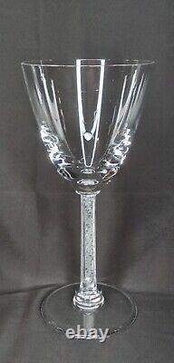 MCM Barware Lalique Phalsbourg Clear Bourgogne Wine Glass Set Of 5 1950s Rare