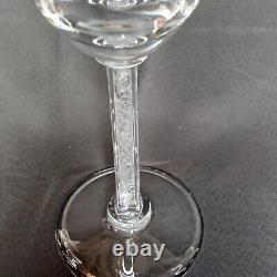 MCM Barware Lalique Phalsbourg Clear Bourgogne Wine Glass Set Of 5 1950s Rare