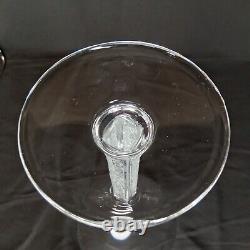 MCM Barware Lalique Phalsbourg Clear Bourgogne Wine Glass Set Of 5 1950s Rare