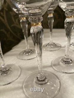 MIKASA TRAVIATA FINE CRYSTAL WINE/WATER GOBLETS SET OF 8 Reserved For Gman