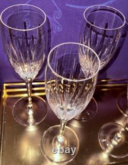 MILLER ROGASKA SOHO SIGNED SET FOR 8 Wine Champagne 9 Flute Hand Blown Crystal