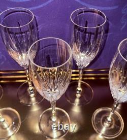 MILLER ROGASKA SOHO SIGNED SET FOR 8 Wine Champagne 9 Flute Hand Blown Crystal