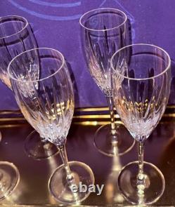 MILLER ROGASKA SOHO SIGNED SET FOR 8 Wine Champagne 9 Flute Hand Blown Crystal
