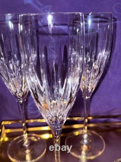 MILLER ROGASKA SOHO SIGNED SET FOR 8 Wine Champagne 9 Flute Hand Blown Crystal