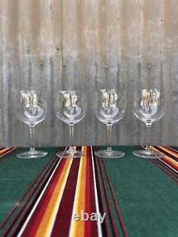 MINT Baccarat Montaigne Water Goblet Wine Glasses Optic Crystal 6-3/8 Set of 4