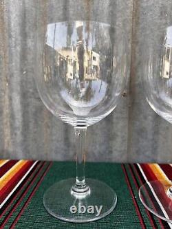 MINT Baccarat Montaigne Water Goblet Wine Glasses Optic Crystal 6-3/8 Set of 4