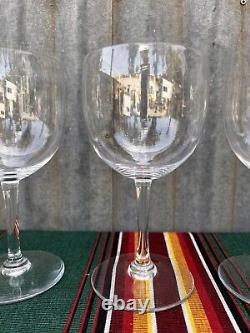 MINT Baccarat Montaigne Water Goblet Wine Glasses Optic Crystal 6-3/8 Set of 4