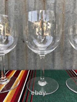 MINT Baccarat Montaigne Water Goblet Wine Glasses Optic Crystal 6-3/8 Set of 4