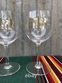 MINT Baccarat Montaigne Water Goblet Wine Glasses Optic Crystal 6-3/8 Set of 4