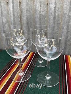 MINT Baccarat Montaigne Water Goblet Wine Glasses Optic Crystal 6-3/8 Set of 4