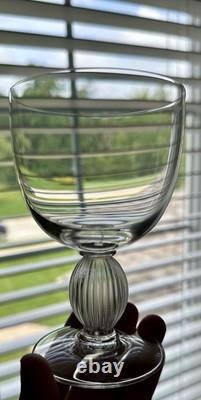 MINT! LALIQUE CRYSTAL LANGEAIS 4-3/4 BORDEAUX WINE GOBLET GLASS - Quantity