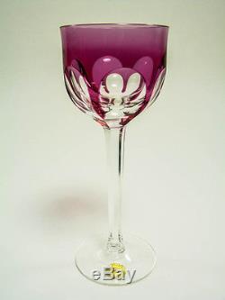 MOSER Crystal MARIENBAD Cut Set of 6 Hock Wine Glasses Cut to Clear