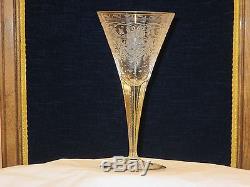 MOSER MAHARANI Red Wine Glass Crystal Stemware Gold Gilded