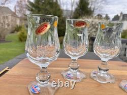 Maestri Muranesi 8 Oz Italian Murano Hand-Cut Crystal Wine Glass 6.5 set Of 4