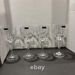 Marquis by Waterford Omega Set Of 4 All-Purpose Wine Glasses With Box & Labels