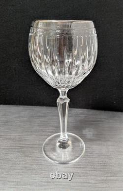 Marquise by Waterford HANOVER Platinum Balloon Crystal Wine Glass 8.7, DISCONT