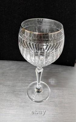 Marquise by Waterford HANOVER Platinum Balloon Crystal Wine Glass 8.7, DISCONT