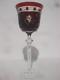 Meissen Meissener Bleikristall Germany Ruby Red Wine Cut Crystal Art Glass Cup