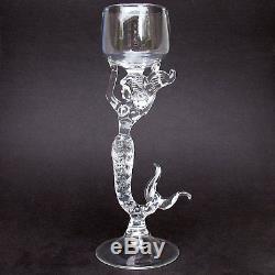 Mermaid Wine Glass Hand Blown Crystal Goblet