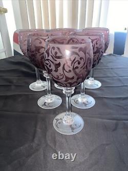 Michael weems Set Of 6 Large Wine Glasses. Never Used. 2005