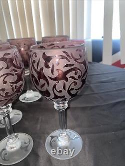 Michael weems Set Of 6 Large Wine Glasses. Never Used. 2005