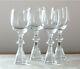 MidCentury Danish Holmegaard Prince Crystal Wine Glasses NEW Each Hand-Signed