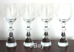 MidCentury Danish Holmegaard Prince Crystal Wine Glasses NEW Each Hand-Signed