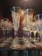 Mikasa Antique Lace Crystal Stemware Set. 7 Water, 8 Wine, 8 Cordials