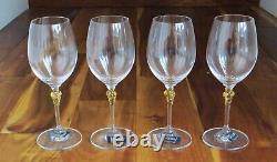 Mikasa CHABLIS Gold Grape White Wine Glasses SET OF 4 NEW IN BOX