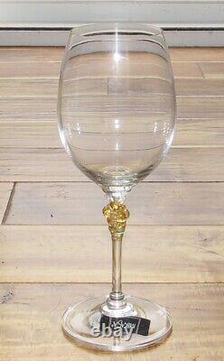 Mikasa CHABLIS Gold Grape White Wine Glasses SET OF 4 NEW IN BOX