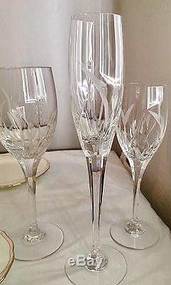 Mikasa Calla Lily Crystal Wine Glasses, Water Goblets and Champagne Flutes